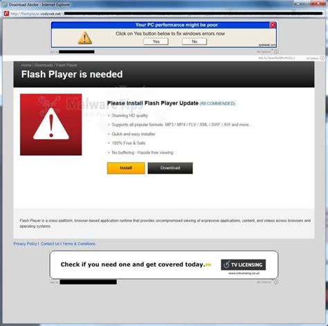 Image result for Flash Player Virus