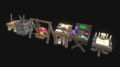 Image result for 3D Model Game Cartoon Crafting Station