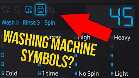 Toradh íomhá ar Washing Machine Light Symbols