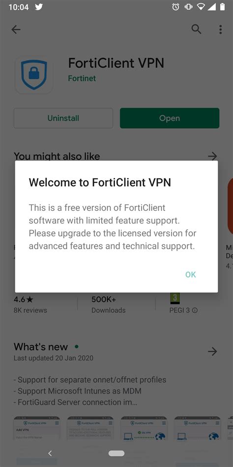 Image result for FortiClient VPN Mobile-App