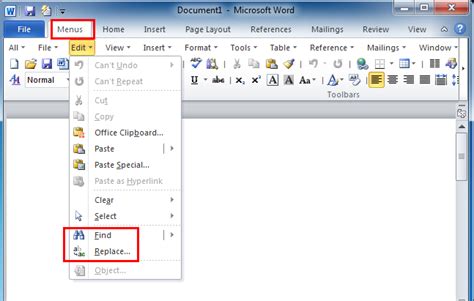 Afbeeldingsresultaten voor Find and Replace Command in Word