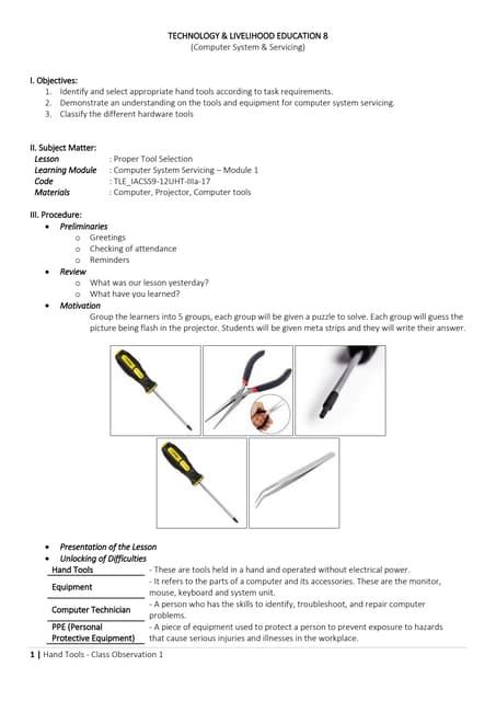 Image result for Hand Tools in Computer Grade 7