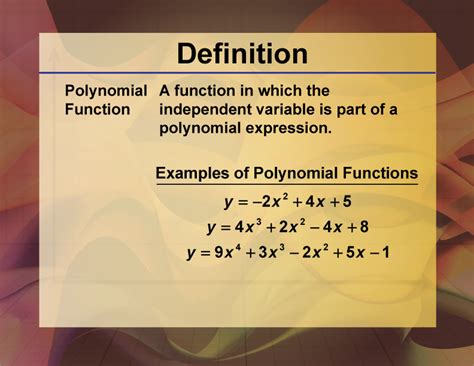 Toradh íomhá ar Polynomial Function Types