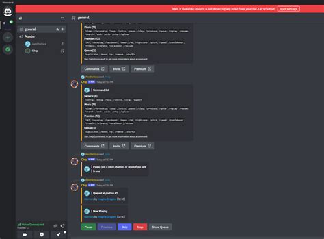 Discord Bot Invite Command に対する画像結果