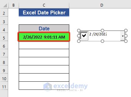Image result for Excel Cell Date and Time Picker