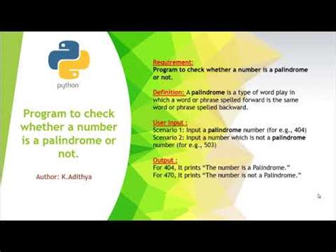 Image result for Syntax to Create Check If Number Is Palindrom