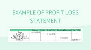 Example of a Profit and Loss Statement Loss Prevention に対する画像結果