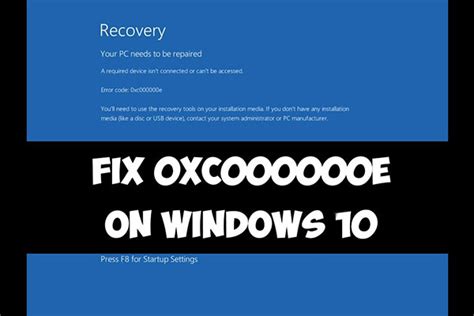 Image result for How to Fix Error Code 0Xc000000e Windows 1.0