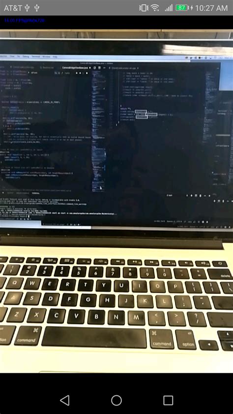 Toradh íomhá ar Android OpenCV Camera