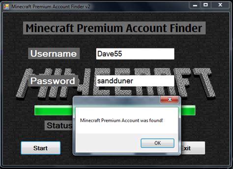 Toradh íomhá ar Minecraft Premium Accounts