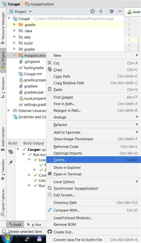 Image result for How to Delete a Project in Android Studio