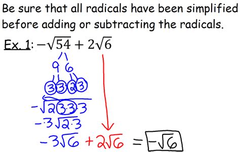 Résultat d’images pour How to Add and Subtract Radicals