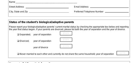 Image result for CSS Financial Aid Supplement Form