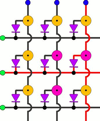 Image result for Keyboard Matrix with Diode Wiring-Diagram