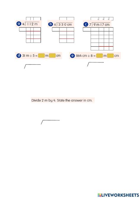 Image result for Live Worksheet for Lenght