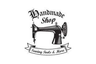Toradh íomhá ar Retro Sewing Machine Logo