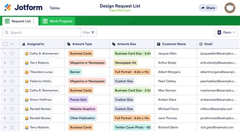 Image result for Data Request Table