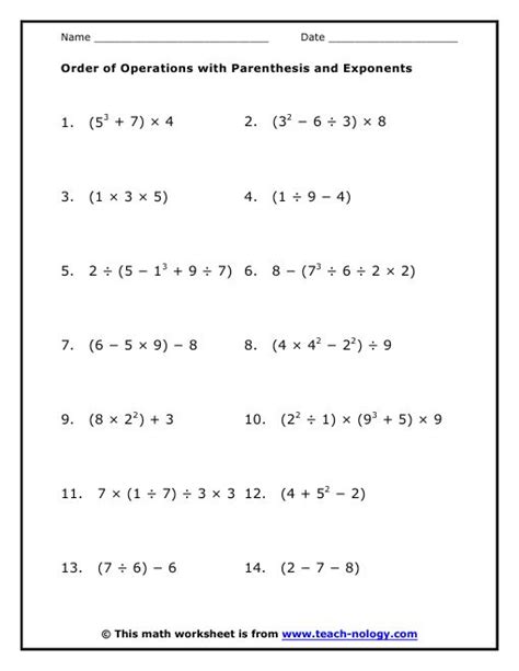 Image result for Order of Operations Exponents. Example