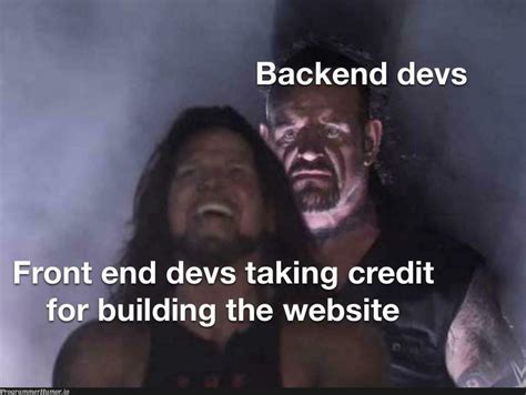 Afbeeldingsresultaten voor Frontend/Backend API Meme