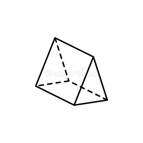 Image result for Triangular Prism Black and White Drawing