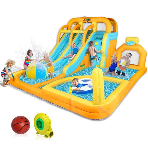 Afbeeldingsresultaten voor Backyard Pool Inflatable Water Slides