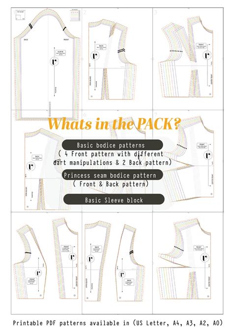 Image result for Bodice Block Pattern