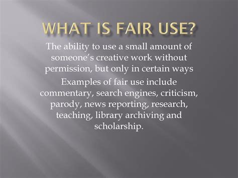 Image result for Fair Use Definition