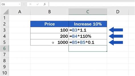Image result for How to Calculate a Price Increase in Excel Formula