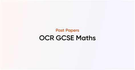 Toradh íomhá ar OCR Past Papers Maths GCSE Higher