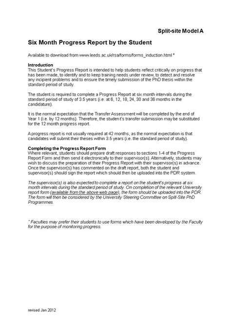 Toradh íomhá ar PhD Progress Report Sample