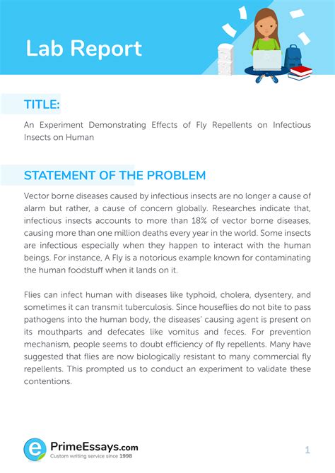 Image result for Writing a Lab Report Example