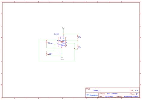 Image result for Blinking LED Circuit Schematic