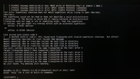 Toradh íomhá ar CD Error Linux