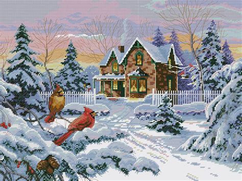 Image result for Christmas House Cross Stitch Patterns