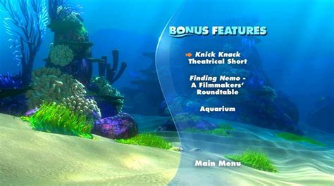 Image result for Finding Nemo 2003 Dvd Menu Walkthrough