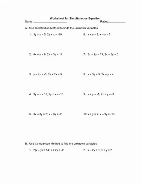 Toradh íomhá ar Substitution Method Algebra 1
