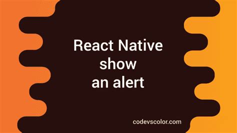 Image result for React Native Alert Color