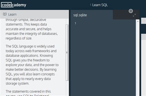 Codecademy SQL に対する画像結果