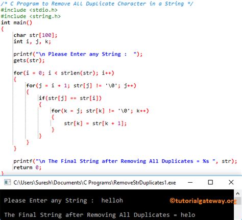 How to Remove Characters in a String C に対する画像結果