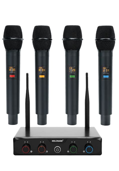 Amazon.com: MELONARE UHF Wireless Microphone System, Quad-Channel ...