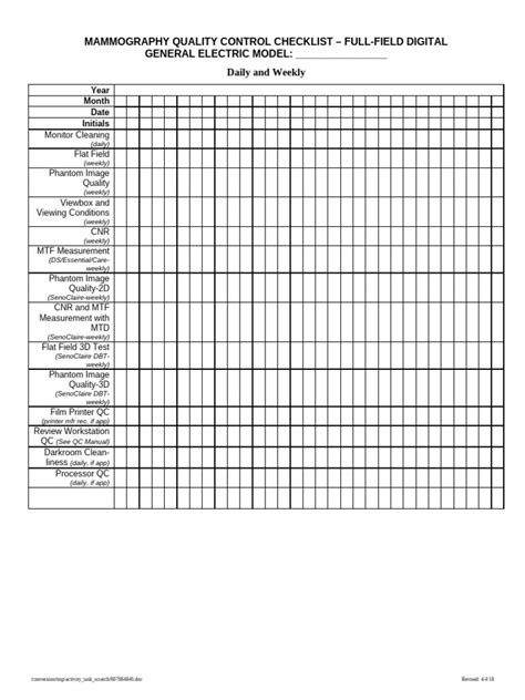 Afbeeldingsresultaten voor ACR Visual Checklist Form