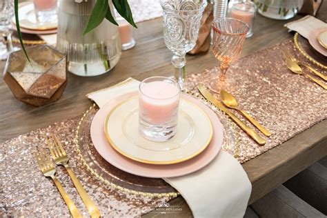 Image result for Pink and Gold Table Setting Ideas
