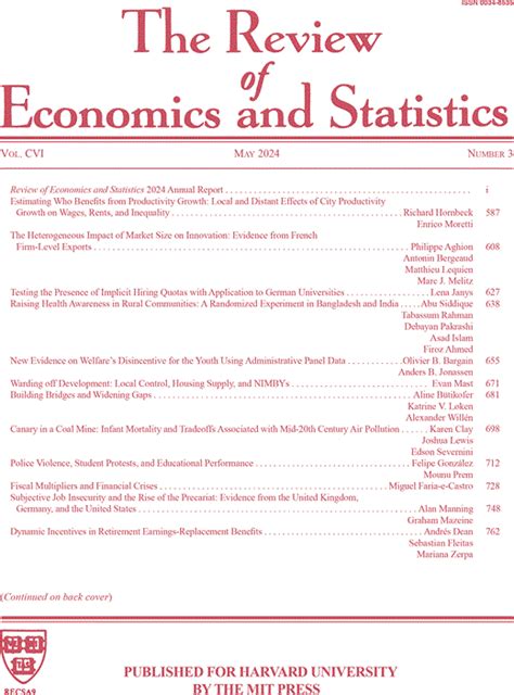 Image result for Review Of Economics And Statistics