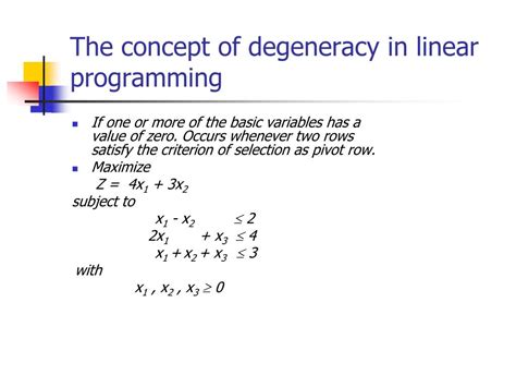 Image result for Degeneracy Linear Programming