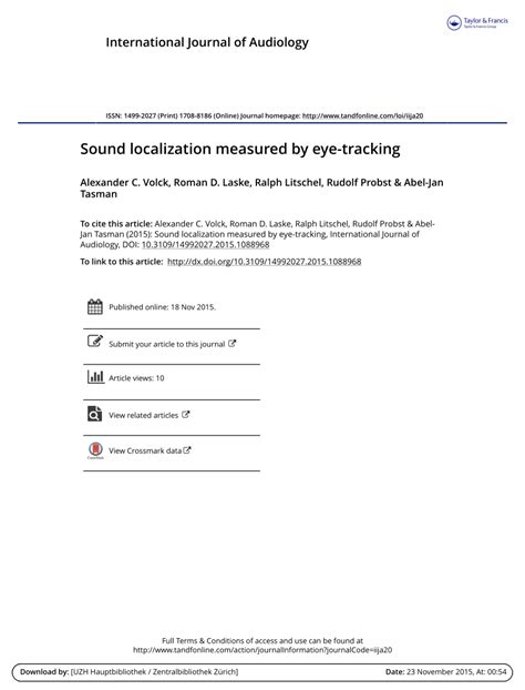 Image result for Sound Localization Test Result Experiment.pdf