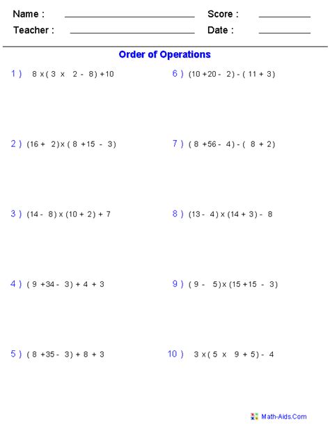 Image result for Order of Operations Examples Game High School