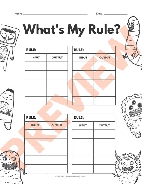 Image result for What's My Rule Worksheet