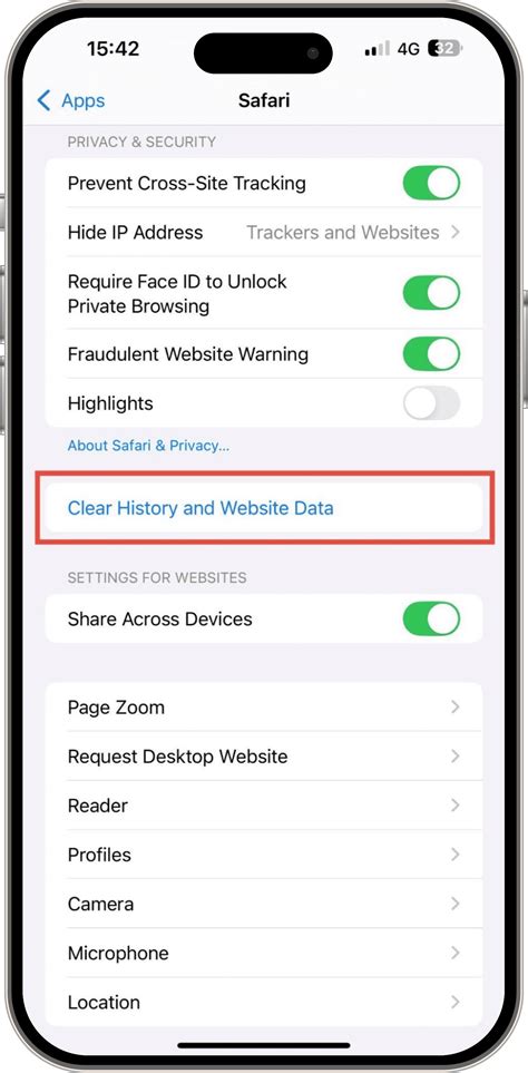 Afbeeldingsresultaten voor How to Clear Cache On Safari Using iPhone