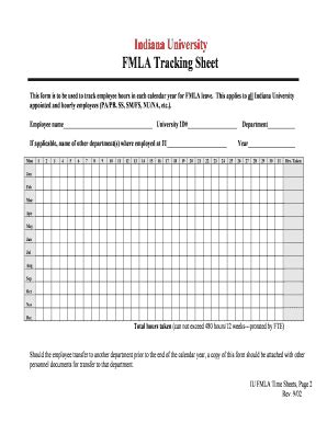 Sample FMLA Tracking Spreadsheet に対する画像結果