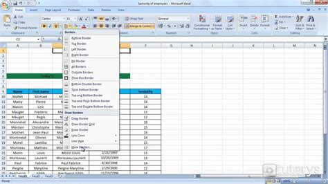 Image result for How to Add Border On Excel